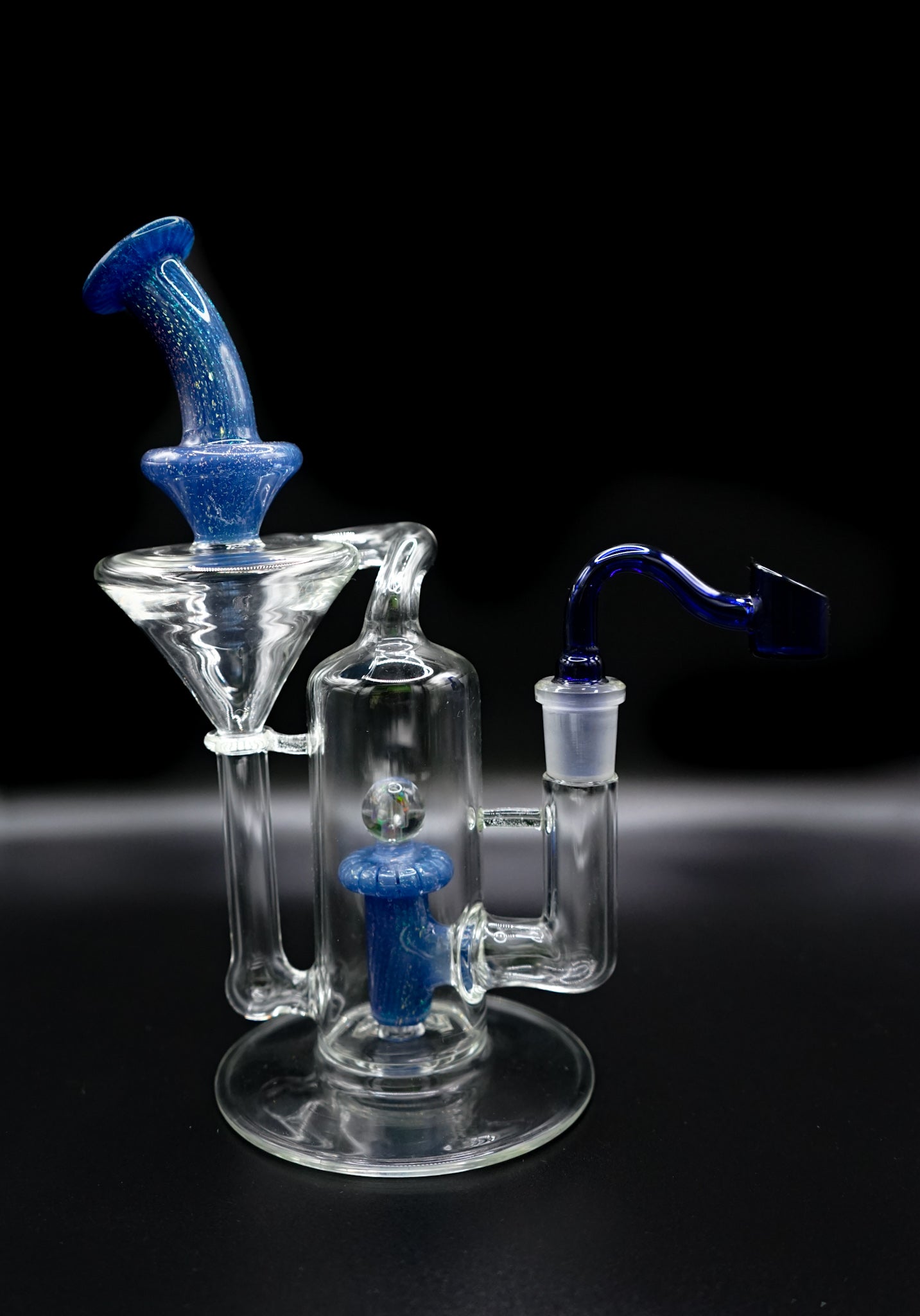 Blue Clear Skull Glass